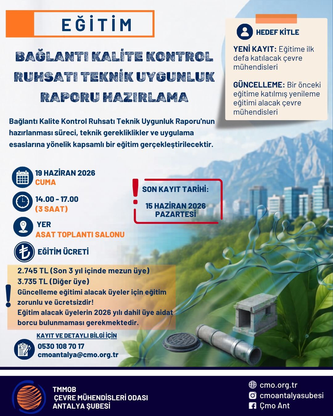 EĞİTİM DUYURUSU: Bağlantı Kalite Kontrol Ruhsatı Teknik Uygunluk Raporu Hazırlama Eğitimi