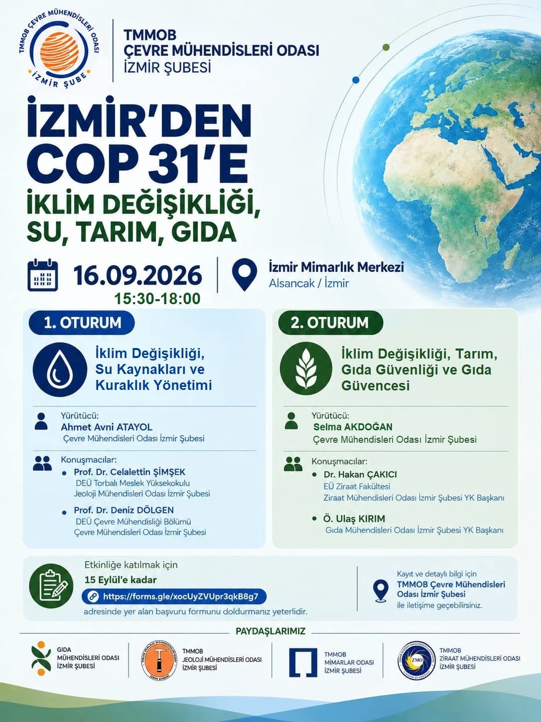 İZMİR’DEN COP 31 ‘E: İKLİM DEĞİŞİKLİĞİ, SU, TARIM, GIDA 