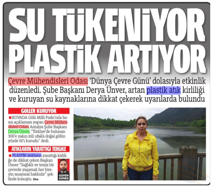 DÜNYA ÇEVRE GÜNÜ-SUYUMUZA SAHİP ÇIKALIM