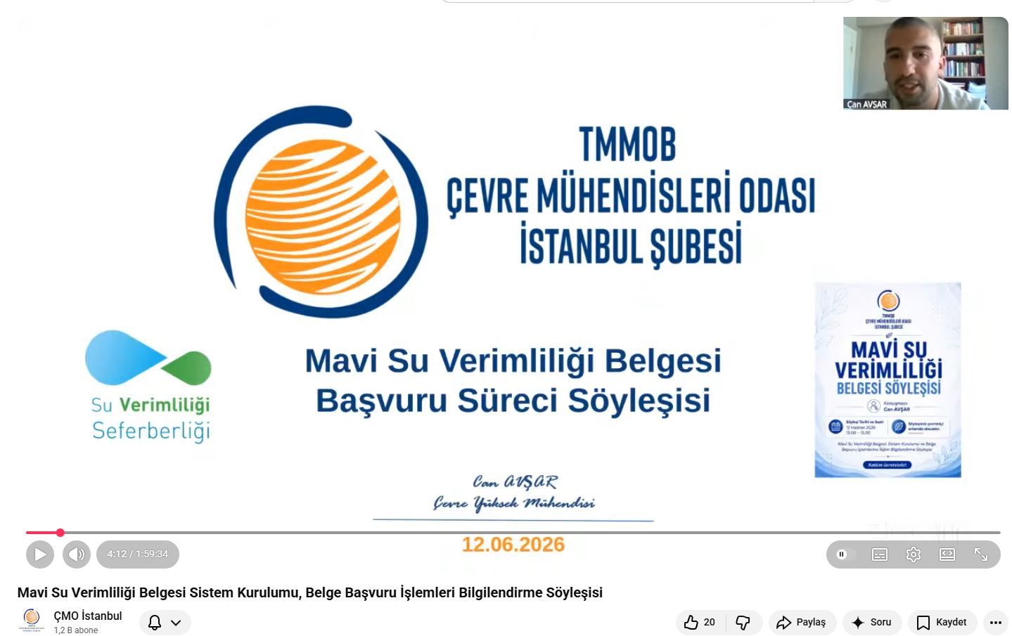 Mavi Su Verimliliği Belgesi Söyleşisi Gerçekleştirildi