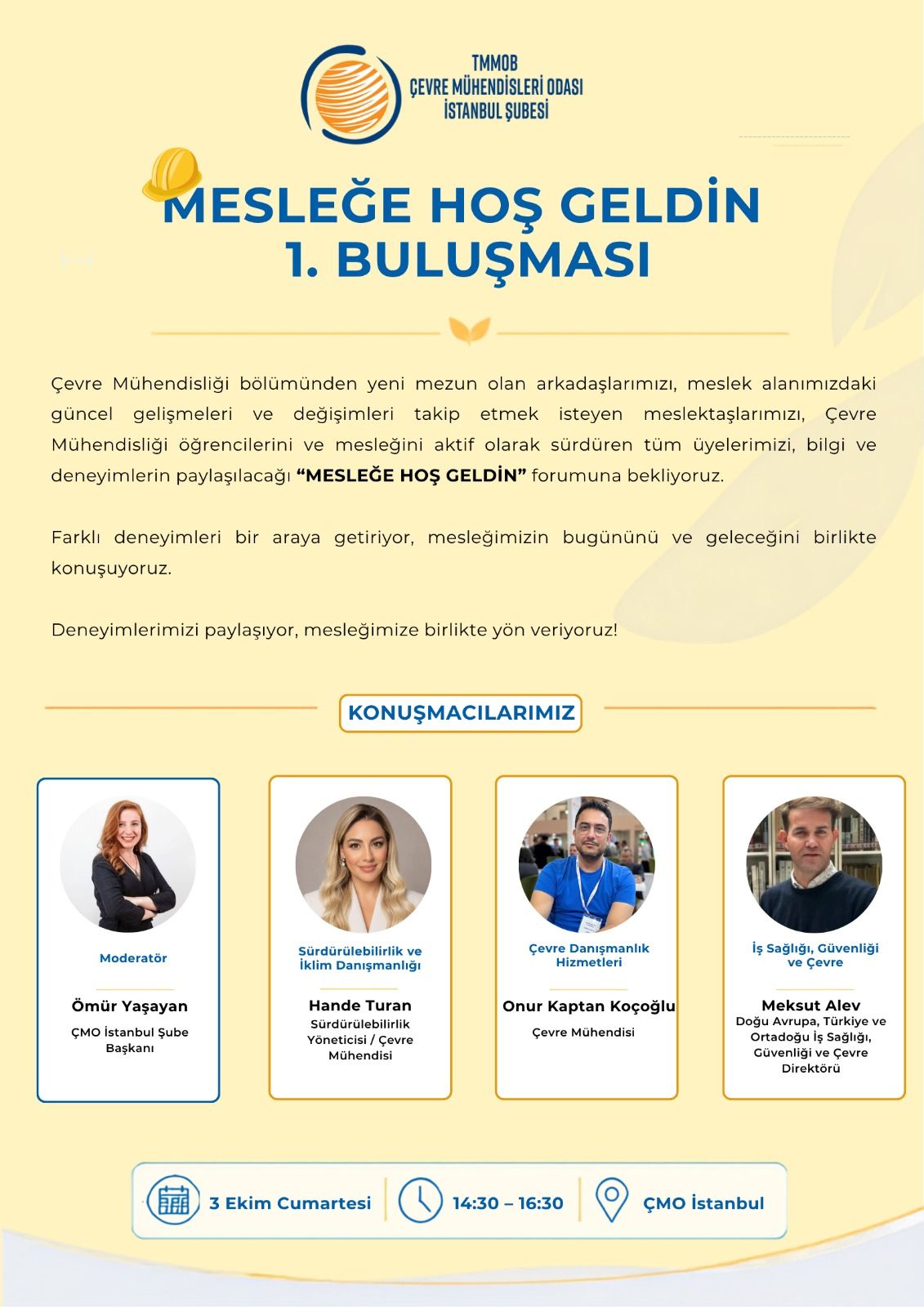“Mesleğe Hoş Geldin” Mesleki Buluşmalar Serisi 3 Ekim’de Başlıyor