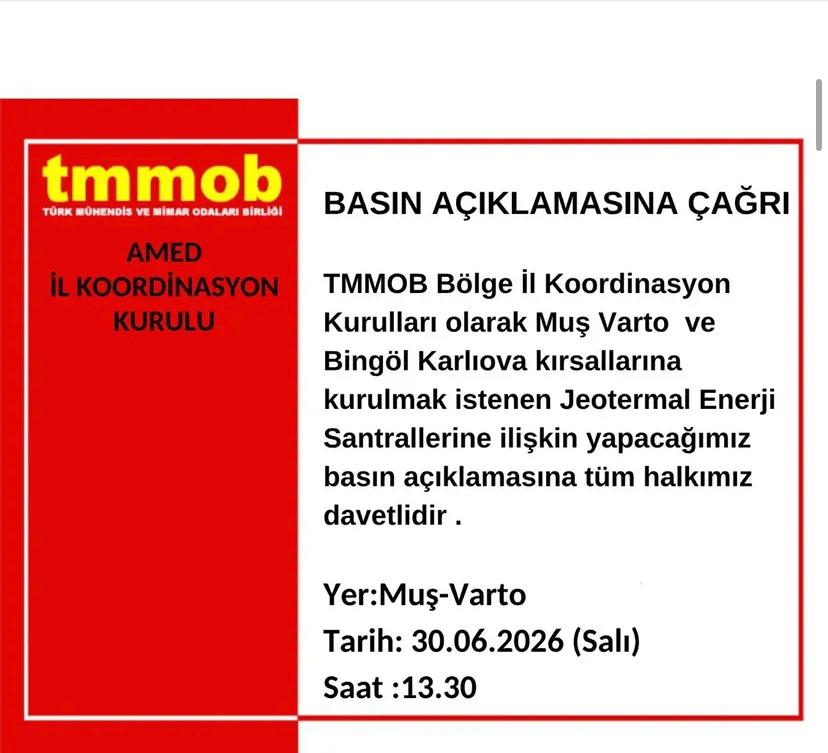 BASIN AÇIKLAMASINA ÇAĞRI