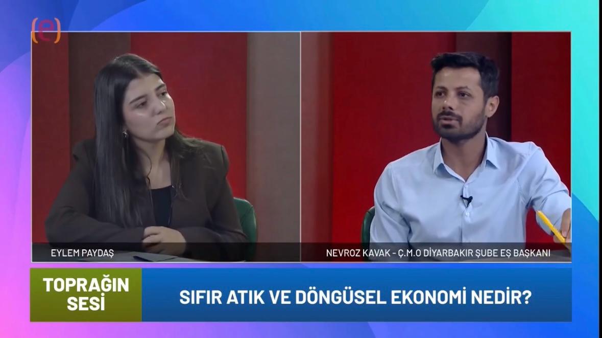 Çevre Mühendisleri Odası Diyarbakır Şubesi Eş Başkanımız Nevroz Kavak, "Toprağın Sesi" Programına Konuk Oldu