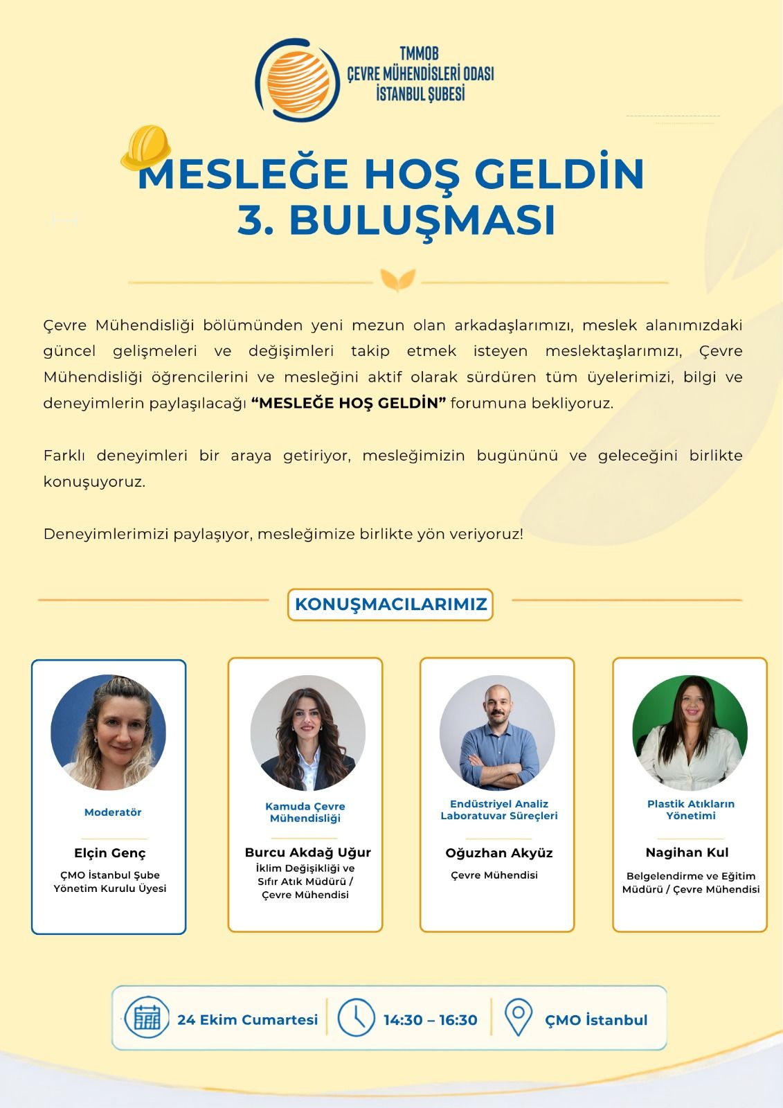 “Mesleğe Hoş Geldin” Mesleki Buluşmalar Serisi: Kamuda Çevre Mühendisliği, Laboratuvar Süreçleri ve Plastik Atıkların Yönetimi