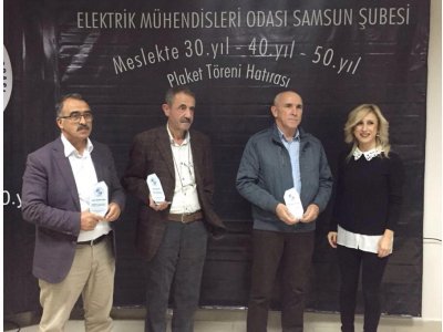 EMO SAMSUN ŞUBESİ MESLEKTE ONUR YILI ÖDÜL TÖRENİNDEYDİK