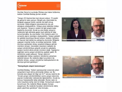 (27-28).06.2021 TARİHLERİNDE BİNGÖL`DE DEVAM EDEN ORMAN YANGINI İLE İLGİLİ HABER KAYNAKLARI İLE RÖPORTAJLAR GERÇEKLEŞTİRİLDİ.