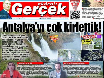 ŞUBE BAŞKANIMIZ DERYA ÜNVER DÜDEN ÇAYI’NDAKİ KİRLİLİK HAKKINDA AÇIKLAMALARDA BULUNDU