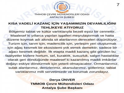 EKOLOJİK YIKIMLA MÜCADELE HAFTASI VE DÜNYA ÇEVRE GÜNÜ
