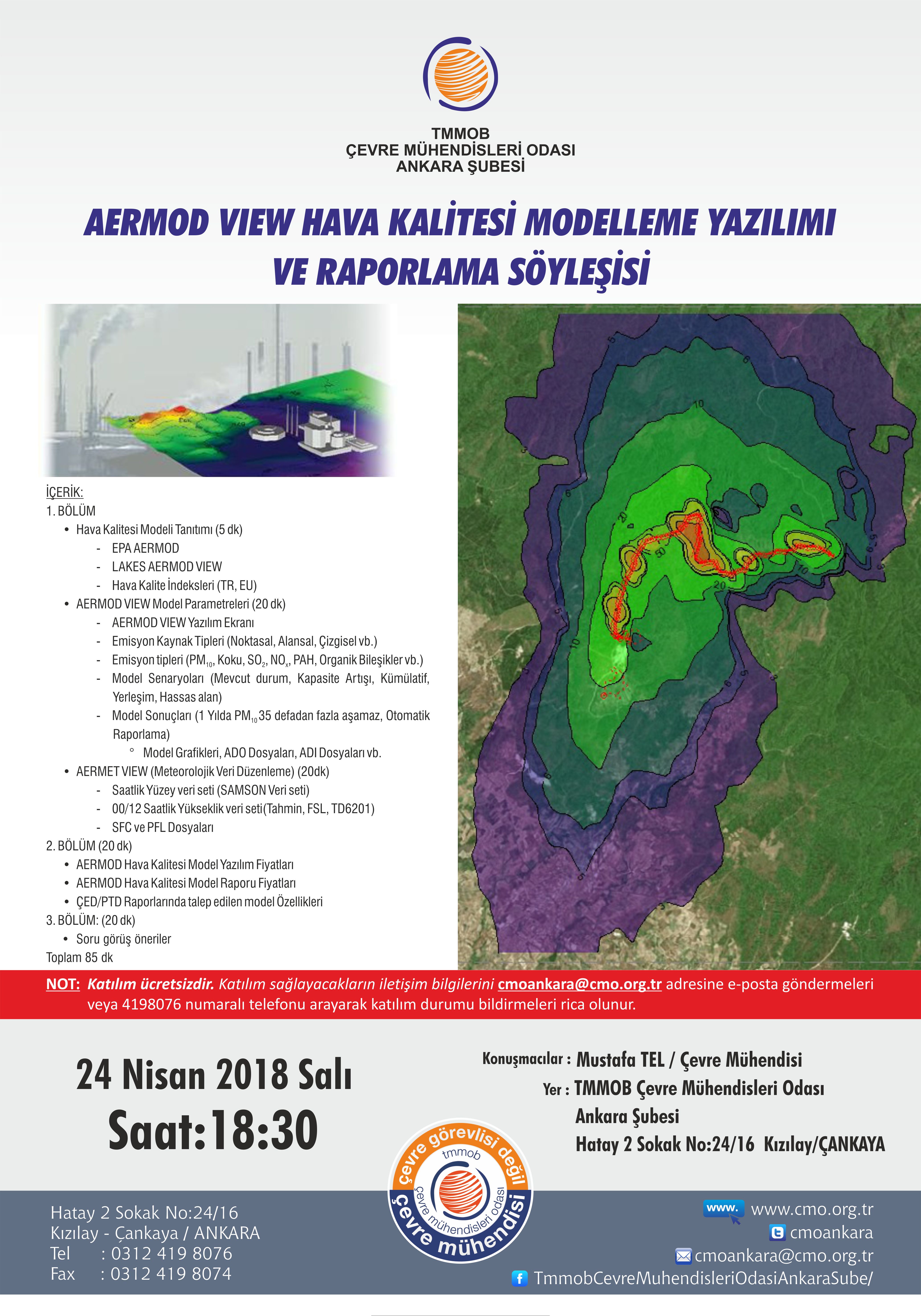 AERMOD VIEW HAVA KALİTESİ MODELLEME YAZILIMI VE RAPORLAMA SÖYLEŞİSİ